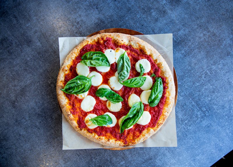 Classic Margherita pizza with fresh mozzarella